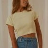 Abrand A 90s Crop Tee - Butter