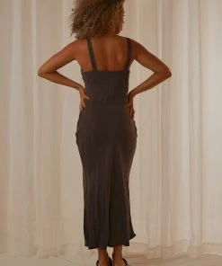 Nude Lucy New & Most Loved Gia Cupro Dress - Coal