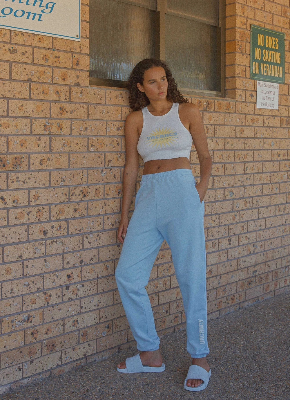 Vacancy Supply New & Most Loved Poolside Sweatpant - Powder Blue Vacancy Supply New & Most Loved Poolside Sweatpant - Powder Blue