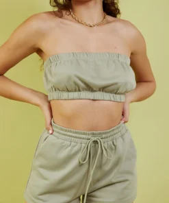 Peppermayo Centre Mark Crop - Khaki New Tops