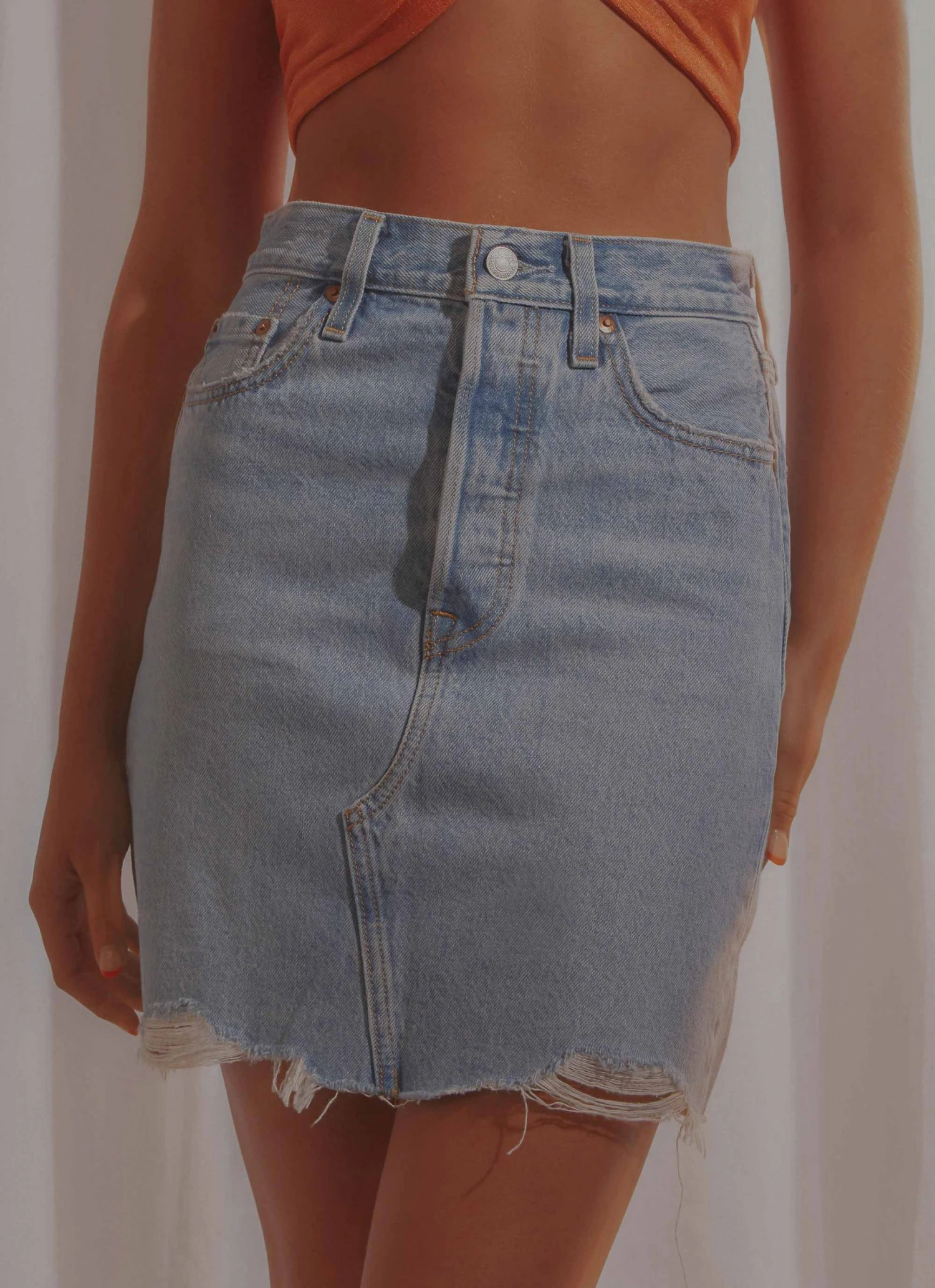 Levi's High Rise Deconstructed Skirt - Luxor Heat 3 Levi's High Rise Deconstructed Skirt - Luxor Heat