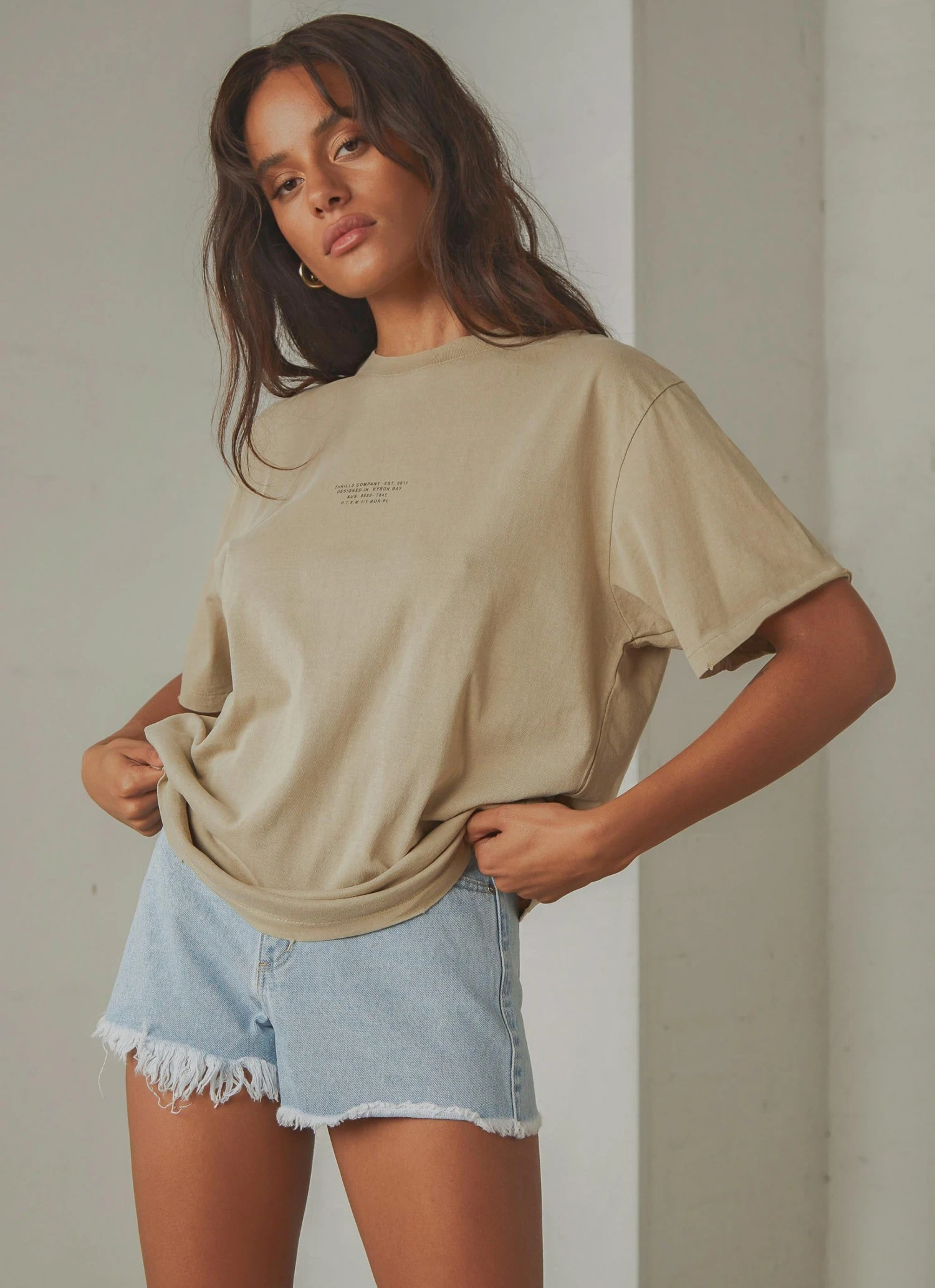 Thrills Established Merch Fit Tee - Vintage Khaki 3 Thrills Established Merch Fit Tee - Vintage Khaki