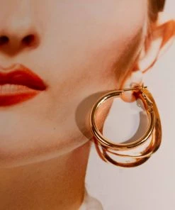 Peppermayo Heritage Hoop Earrings - Gold New & Most Loved