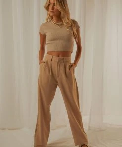 Nude Lucy Cameron Basic Waffle Tee - Mocha New & Most Loved 4 Nude Lucy Cameron Basic Waffle Tee - Mocha New & Most Loved