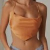 Peppermayo Exclusive Champs-Elysees Cowl Neck Crop - Orange New & Most Loved 2 Peppermayo Exclusive Champs-Elysees Cowl Neck Crop - Orange New & Most Loved