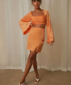 Peppermayo Runway Ready Mini Skirt - Orange