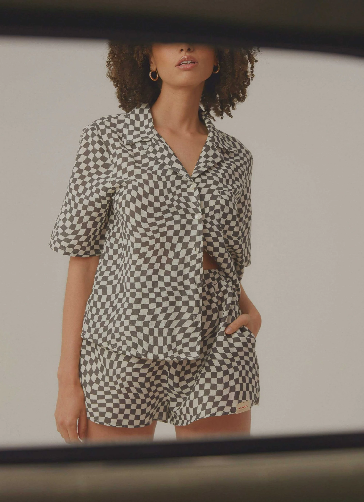 Vacancy Supply Turbocharge Organic Linen Shirt - Charcoal-White New & Most Loved 3 Vacancy Supply Turbocharge Organic Linen Shirt - Charcoal-White New & Most Loved