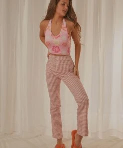 Peppermayo Exclusive Maui Halter Crop - Pink Hawaiian Floral 9 Peppermayo Exclusive Maui Halter Crop - Pink Hawaiian Floral