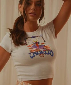 Wrangler New & Most Loved Taurus Baby Tee - White