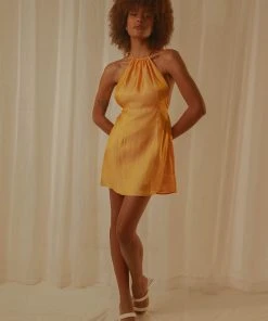 Peppermayo Exclusive Love Lessons Mini Dress - Mango Shimmer New & Most Loved 10 Peppermayo Exclusive Love Lessons Mini Dress - Mango Shimmer New & Most Loved