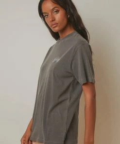 Afends Powerlines Retro Fit Tee - Stone Black