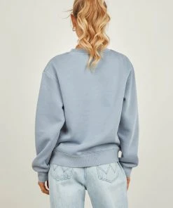 Nude Lucy Nude Classics Slogan Sweat - Denim Blue New & Most Loved 11 Nude Lucy Nude Classics Slogan Sweat - Denim Blue New & Most Loved
