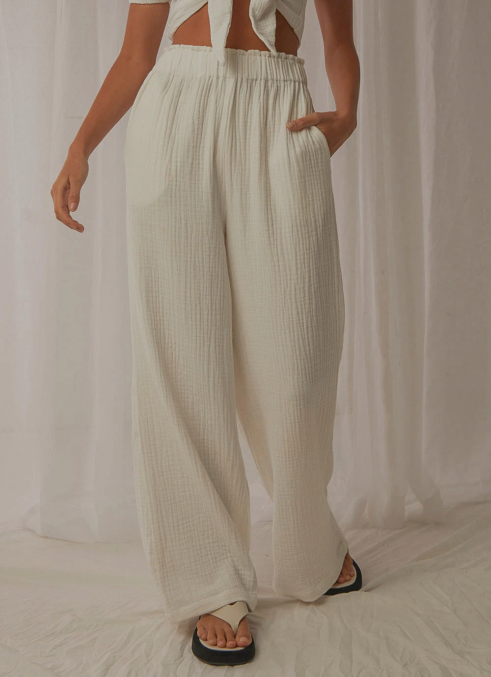 Peppermayo Exclusive New & Most Loved Seville Pant - White Muslin 6 Peppermayo Exclusive New & Most Loved Seville Pant - White Muslin