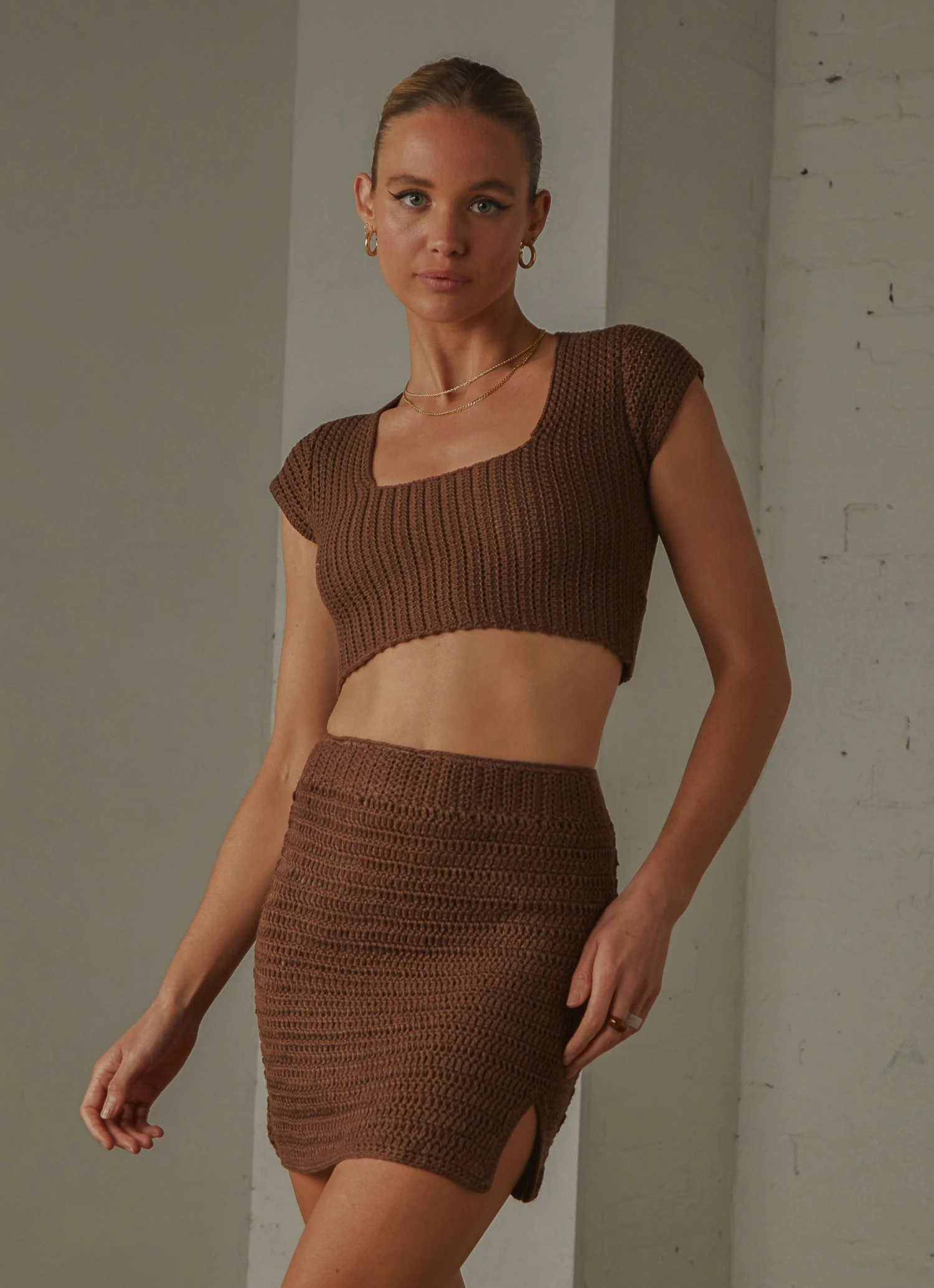 Peppermayo Exclusive Summer Style Crochet Skirt - Choc Brown 3 Peppermayo Exclusive Summer Style Crochet Skirt - Choc Brown