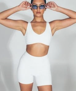 LaHana Swim Pippa Biker Short - Ribbed White New & Most Loved 14 LaHana Swim Pippa Biker Short - Ribbed White New & Most Loved