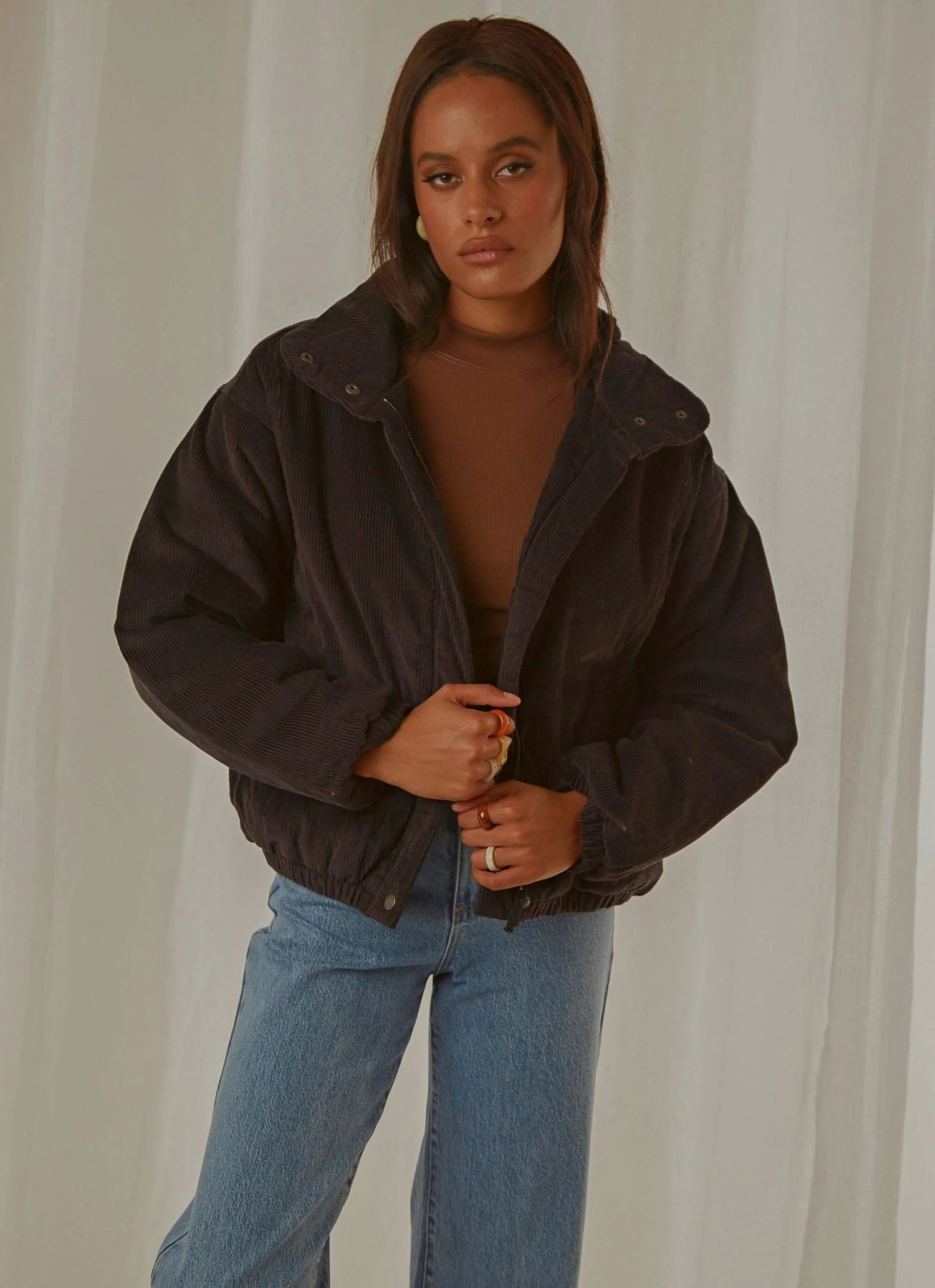 Cools Club Puff Club Jacket - Black Corduroy 5 Cools Club Puff Club Jacket - Black Corduroy