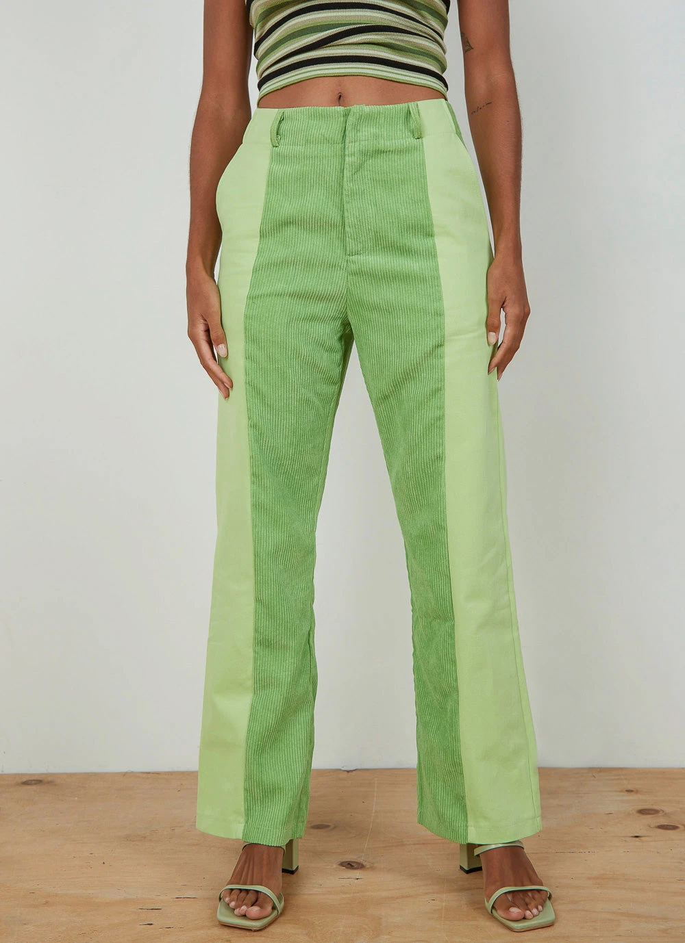 Peppermayo Overdrive Cord Pants - Green New Bottoms Peppermayo Overdrive Cord Pants - Green New Bottoms