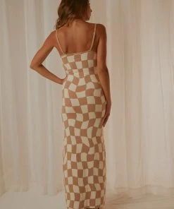 Peppermayo Exclusive New & Most Loved Cali Sweetheart Knit Maxi Dress - Warped Beige Check 13 Peppermayo Exclusive New & Most Loved Cali Sweetheart Knit Maxi Dress - Warped Beige Check