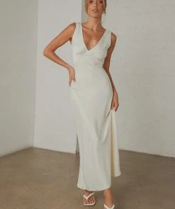 Peppermayo Exclusive Loren Midi Dress - Ivory