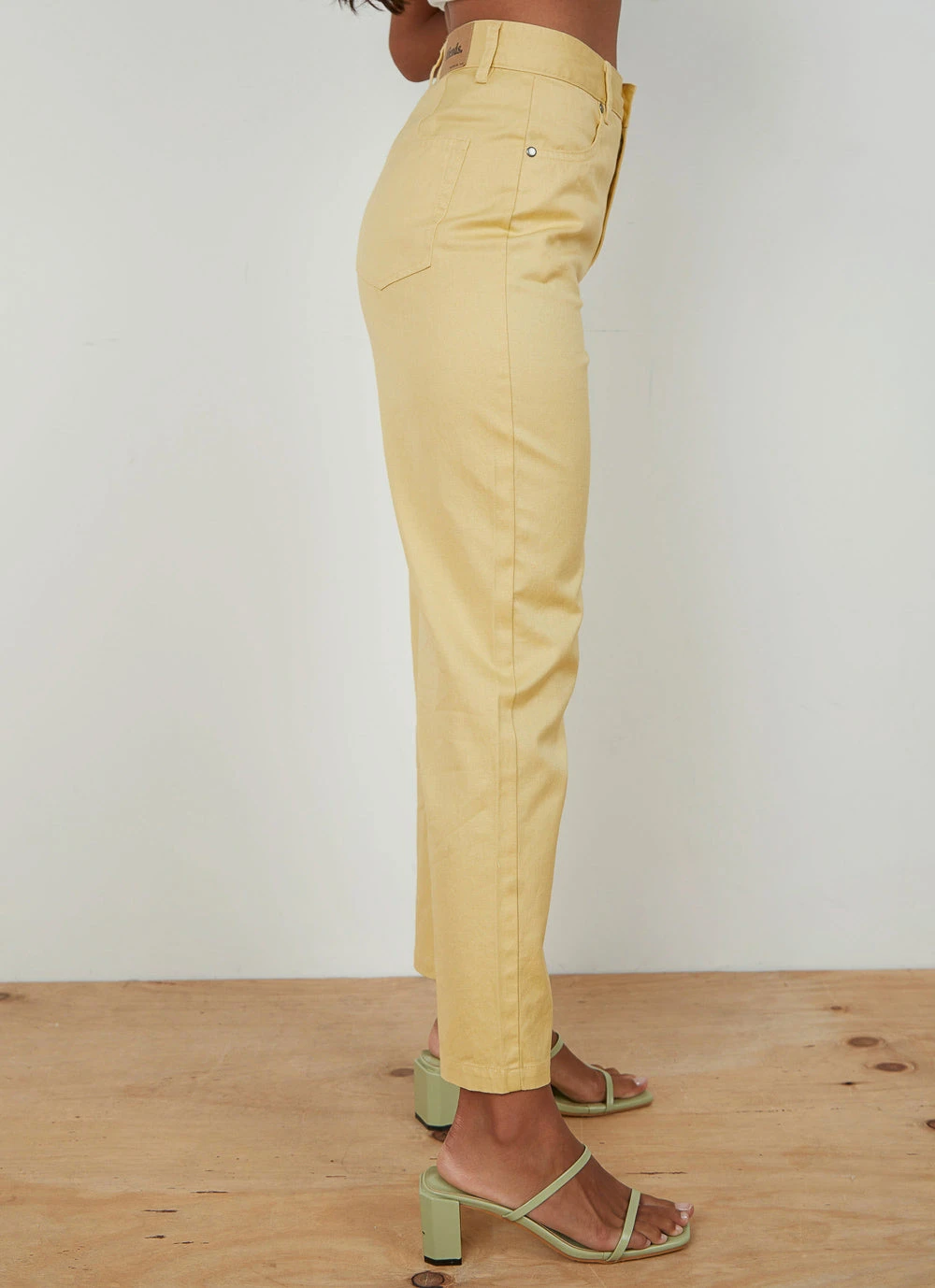 Afends New & Most Loved Shelby Hemp Twill Wide Leg Pant - Yellow Afends New & Most Loved Shelby Hemp Twill Wide Leg Pant - Yellow