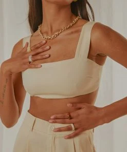 Peppermayo Exclusive New Space Crop - Ivory New & Most Loved