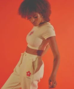 Vacancy Supply X Micke Lindebergh - Blume Baby Tee - Buttercream New & Most Loved