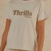 Thrills Ops Relax Fit Tee - Heritage White New & Most Loved