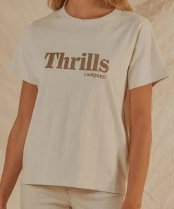 Thrills Ops Relax Fit Tee - Heritage White New & Most Loved