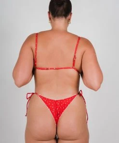 LaHana Swim New & Most Loved The Dulce Triangle Bikini Top - Red Floral 9 LaHana Swim New & Most Loved The Dulce Triangle Bikini Top - Red Floral