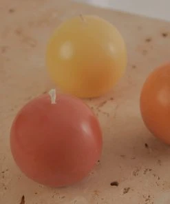 Candle Co Moreton Eco Ball Candle - Baked Clay