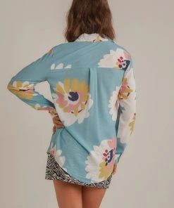 Peppermayo Just For Paris Floral Shirt - Blue Floral New & Most Loved