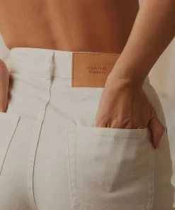 Afends Shelby - Hemp High Waist Wide Leg Jean - White 10 Afends Shelby - Hemp High Waist Wide Leg Jean - White