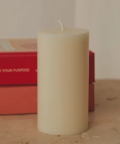 Candle Co Moreton Eco Slim Pillar Candle- 5 X 10cm - Ivory