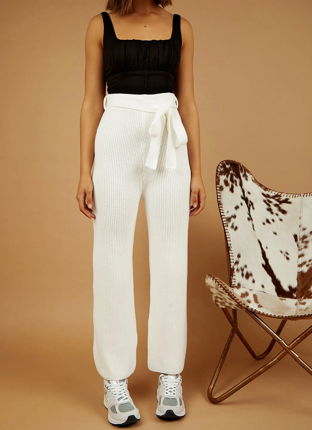 Peppermayo New Bottoms Balancing Knit Pants - White 3 Peppermayo New Bottoms Balancing Knit Pants - White