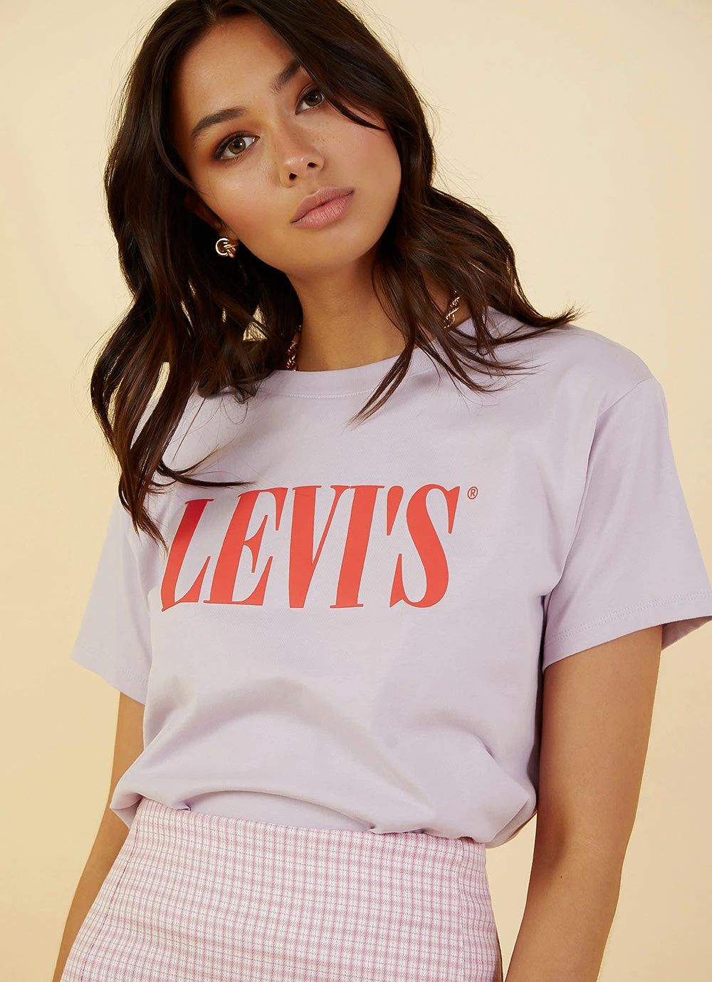 Levi's New & Most Loved Graphic Varsity Tee Serif - Lavender Frost 3 Levi's New & Most Loved Graphic Varsity Tee Serif - Lavender Frost