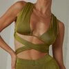 Peppermayo Exclusive New & Most Loved Beverly Tie Crop - Moss Green