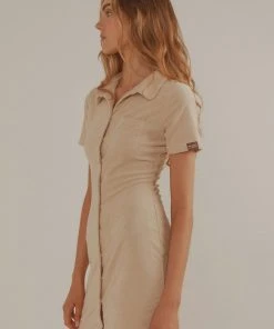 Vacancy Supply Daylight Terry Mini Dress - Beige 10 Vacancy Supply Daylight Terry Mini Dress - Beige