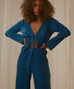 Peppermayo Exclusive New & Most Loved Barcelona Nights Tie Top - Cobalt