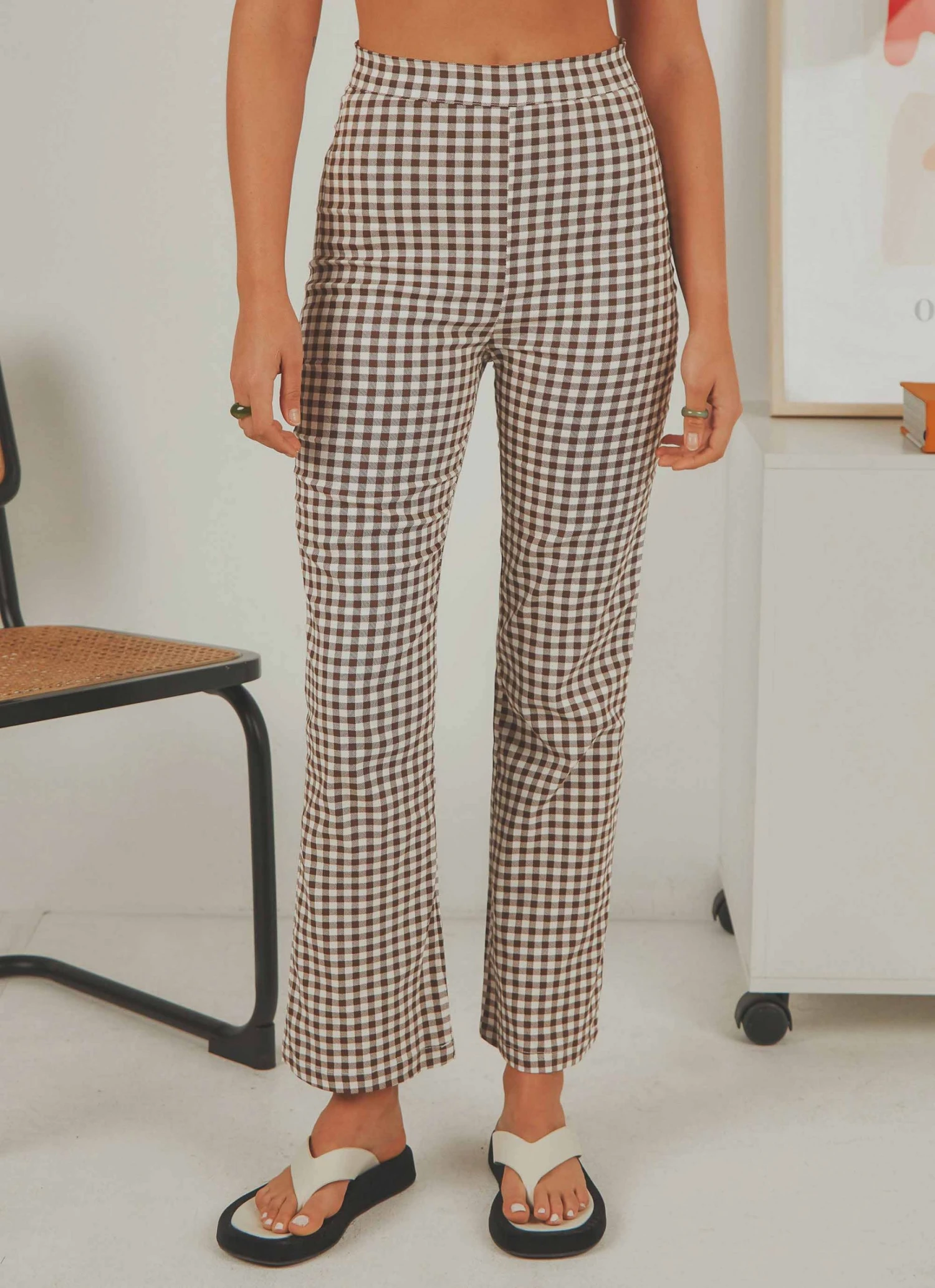 Peppermayo Exclusive Palmero Pants - Choc Brown Gingham 3 Peppermayo Exclusive Palmero Pants - Choc Brown Gingham