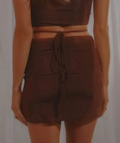 Peppermayo Exclusive New & Most Loved Lennon Mini Skirt - Choc Brown