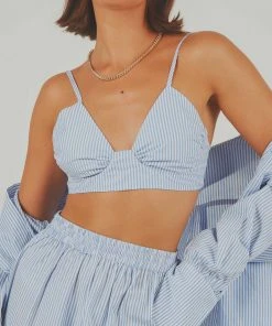 Peppermayo Exclusive Coasting Bralette - Blue & White Stripe
