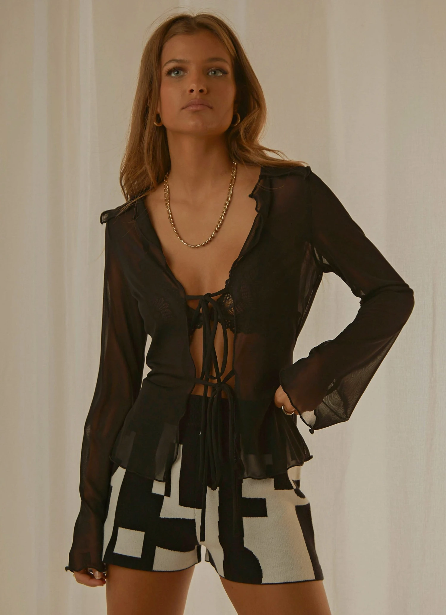 Peppermayo Exclusive New & Most Loved Parisian Balcony Tie Top - Black 3 Peppermayo Exclusive New & Most Loved Parisian Balcony Tie Top - Black