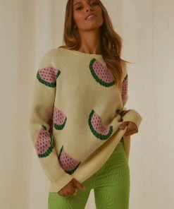 Peppermayo Exclusive New & Most Loved Market Finds Knit Jumper - Watermelon