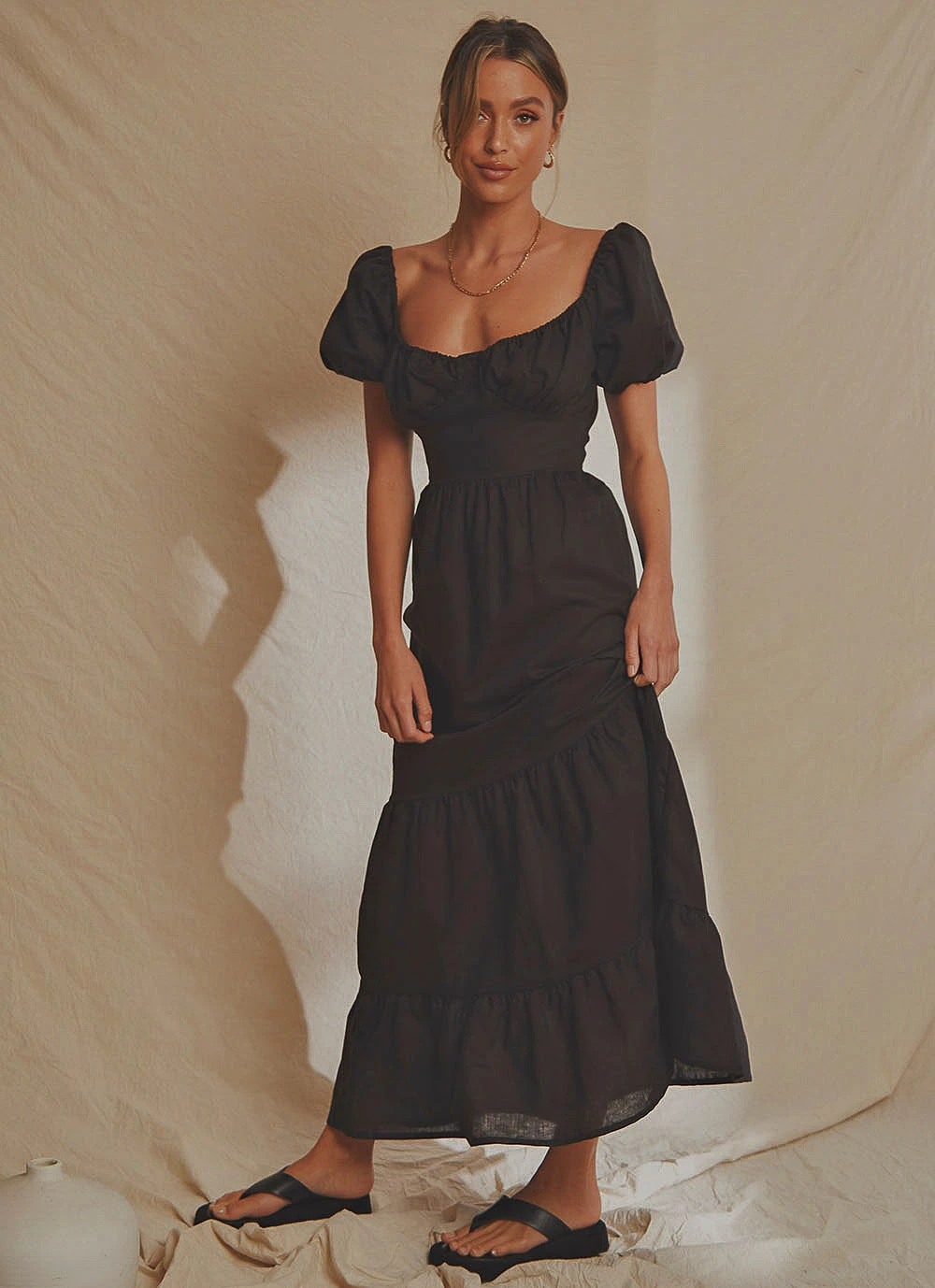National Breast Cancer Foundation X Peppermayo Europe Local Linen Maxi Dress - Black New & Most Loved 6 National Breast Cancer Foundation X Peppermayo Europe Local Linen Maxi Dress - Black New & Most Loved