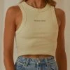 Abrand A Heather Singlet - Butter 2 Abrand A Heather Singlet - Butter