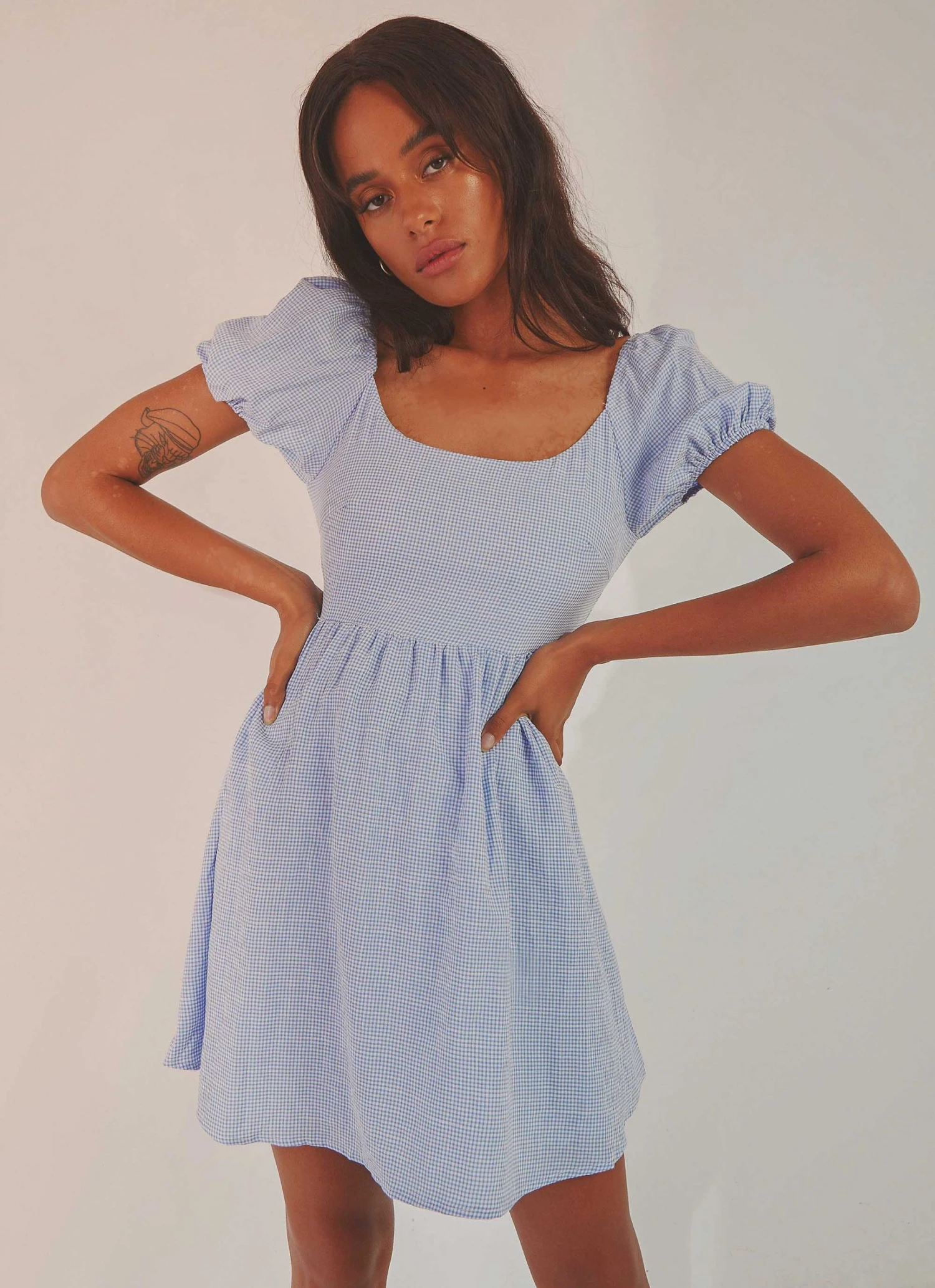 Peppermayo On The Horizon Mini Dress - Blue Gingham 3 Peppermayo On The Horizon Mini Dress - Blue Gingham