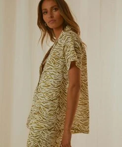 Cools Club New & Most Loved Safari Crop Shirt - Herb Zebra 5 Cools Club New & Most Loved Safari Crop Shirt - Herb Zebra