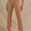 Peppermayo Long Way To Go Knit Pants - Beige New & Most Loved