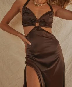 Peppermayo Exclusive Palas Maxi Dress - Chocolate