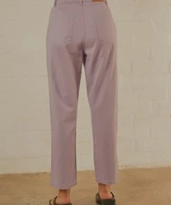 Afends Shelby Hemp Twill Wide Leg Pant - Lilac